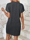 Round Neck Short Sleeve Mini Dress Casual Dresses - Tophatter Daily Deals