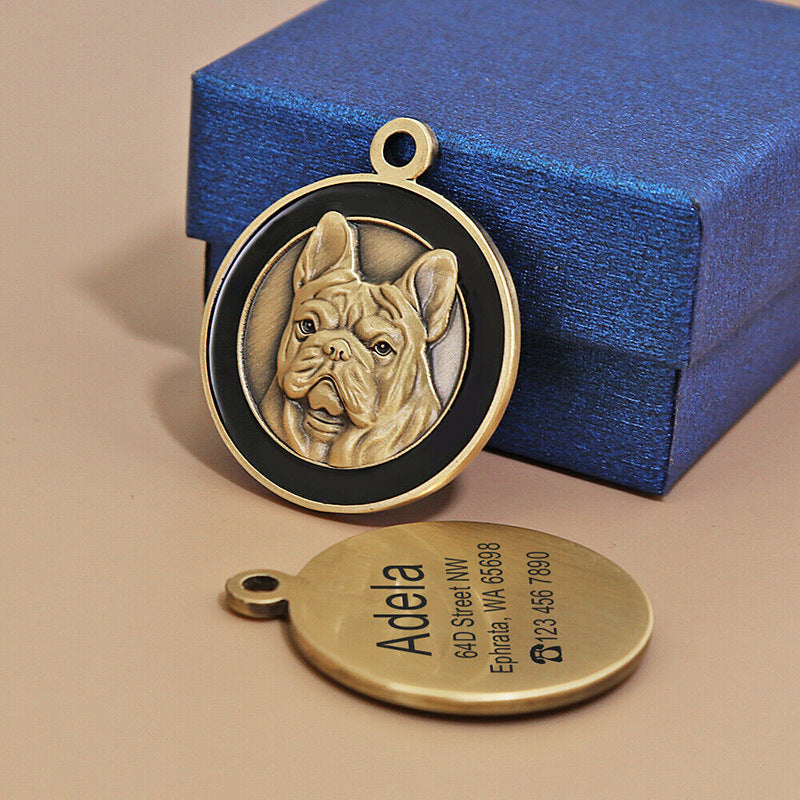 Anti-lost Card Dog Identity Tag Dog Tag Metal Lettering Cat Tag 7 - Tophatter Daily Deals