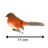 Clip on Robin Decoration | Christmas Tree Robin Ornament with Silver Clip Tree Decoration - Tophatter Daily Deals