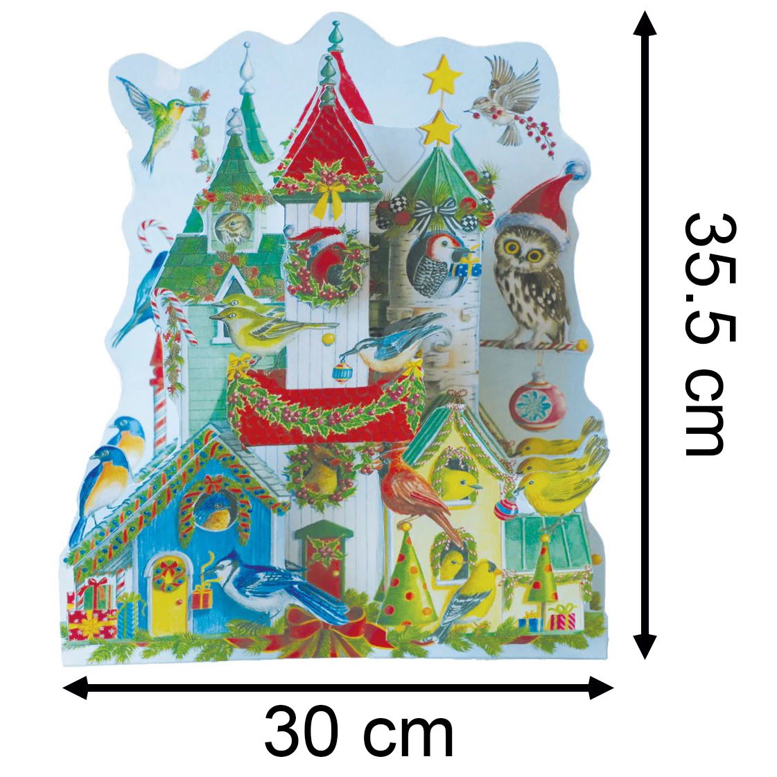 Pop-up 3D Birdhouses Christmas Advent Calendar | Freestanding Advent Calendar Advent Calendar - Tophatter Daily Deals