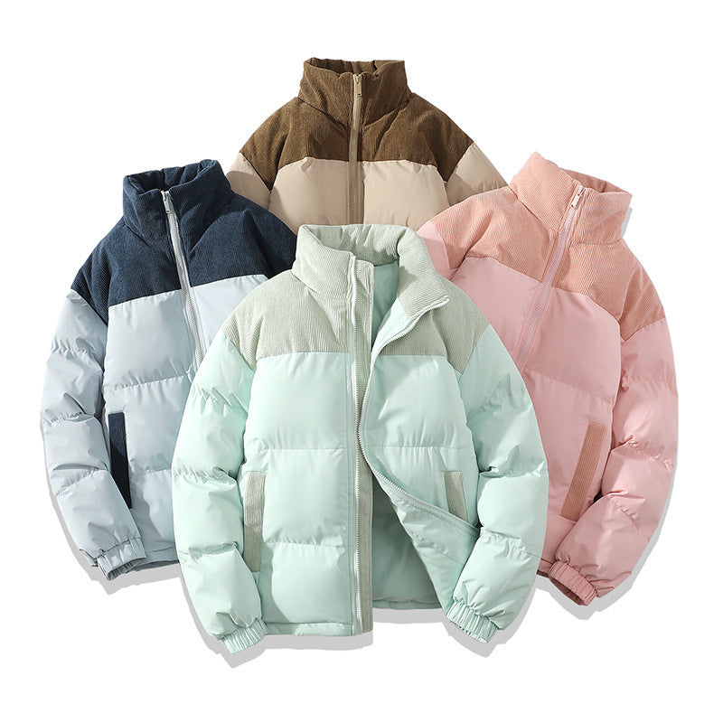 Insulating Unisex Puffer Coat - Stand Collar, Cotton 3D Changing Face Moving Picture Frame - Tophatter Daily Deals
