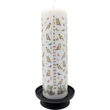 Winter Birds Advent Pillar Candle | Christmas Advent Calendar Candle - 20cm Advent Candle - Tophatter Daily Deals