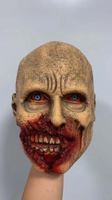 Halloween Latex Horror Mask With Gore Wound Blue Eyes 3D Changing Face Moving Picture Frame - Tophatter Daily Deals