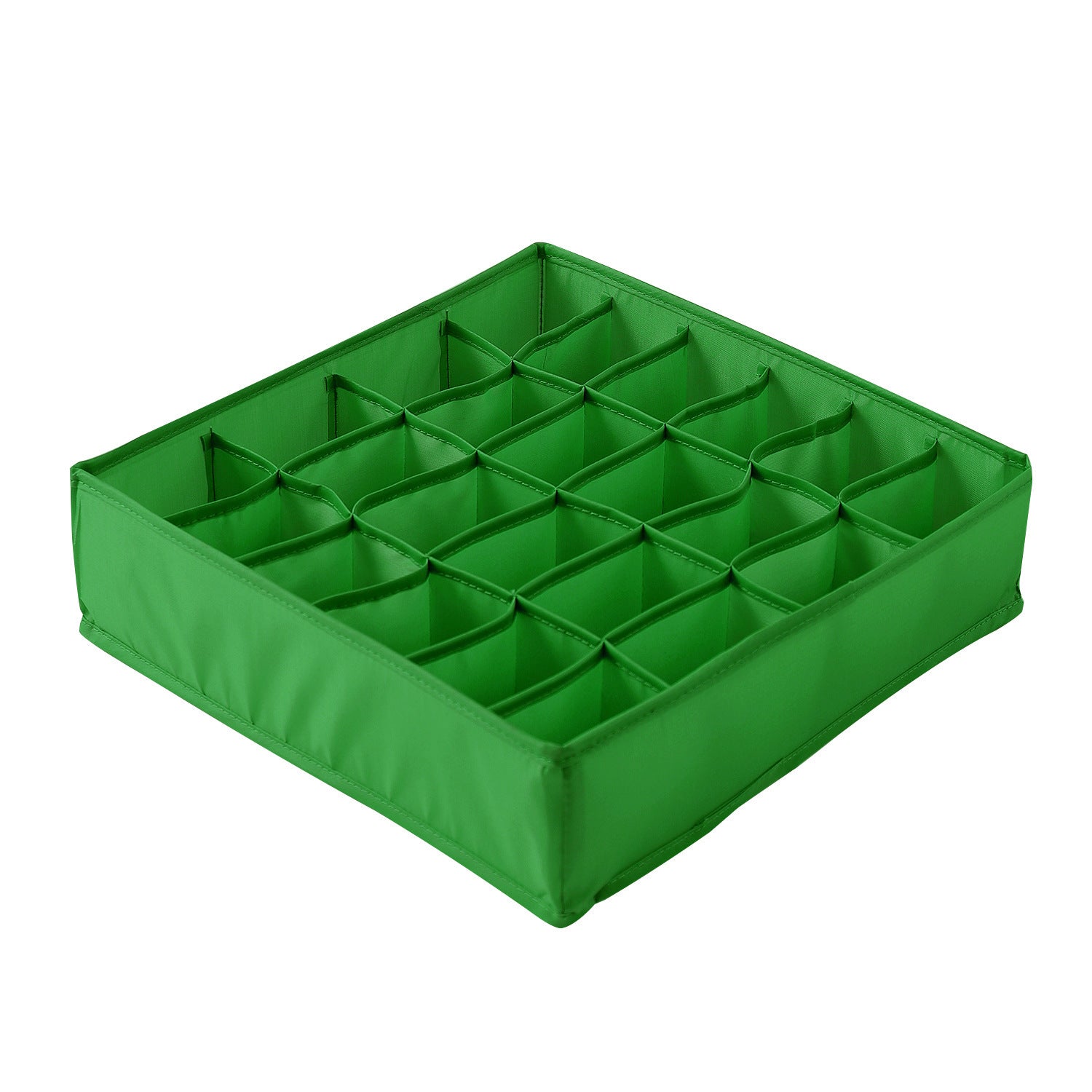 24 Compartment Underwear Sock Storage Box Washable Green 0 - Tophatter Daily Deals