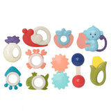 Baby Rattle 10 Piece Set, Hand Rattle Gift Box Set 0 - Tophatter Daily Deals