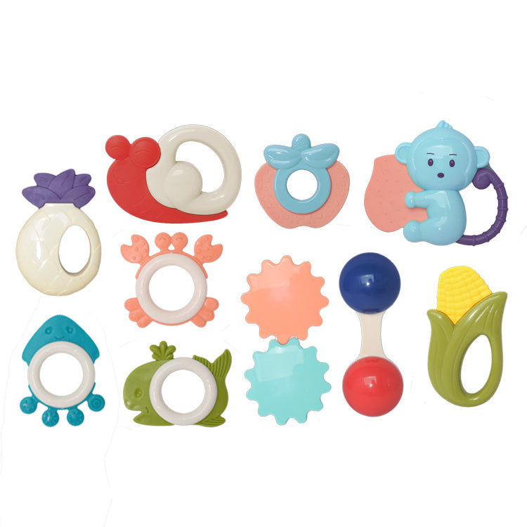 Baby Rattle 10 Piece Set, Hand Rattle Gift Box Set 0 - Tophatter Daily Deals