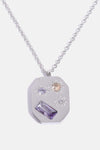 Inlaid Zircon Pendant Stainless Steel Necklace Necklaces - Tophatter Daily Deals