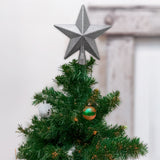 Silver Star Christmas Tree Topper | Sparkling Silver Christmas Tree Topper Tree Decoration - Tophatter Daily Deals