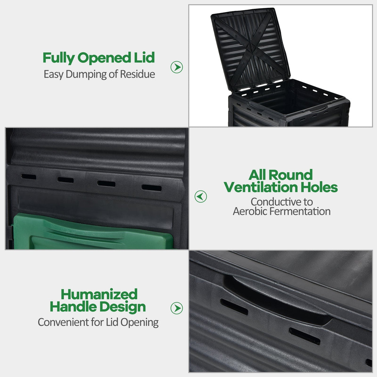 Garden Compost Bin with Rotate Function Composters - Tophatter Daily Deals