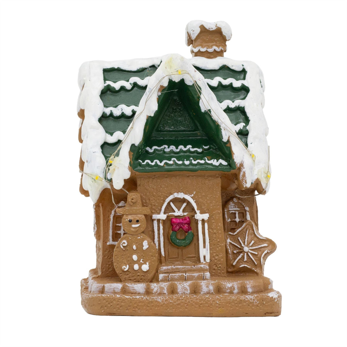 LED Gingerbread House Ornament | Light-Up Mini Christmas House Decoration 13cm LED Light - Tophatter Daily Deals
