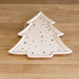 Christmas Tree Trinket Dish | White Ceramic Tree-shaped Trinket Tray - 26cm Plate - Tophatter Daily Deals