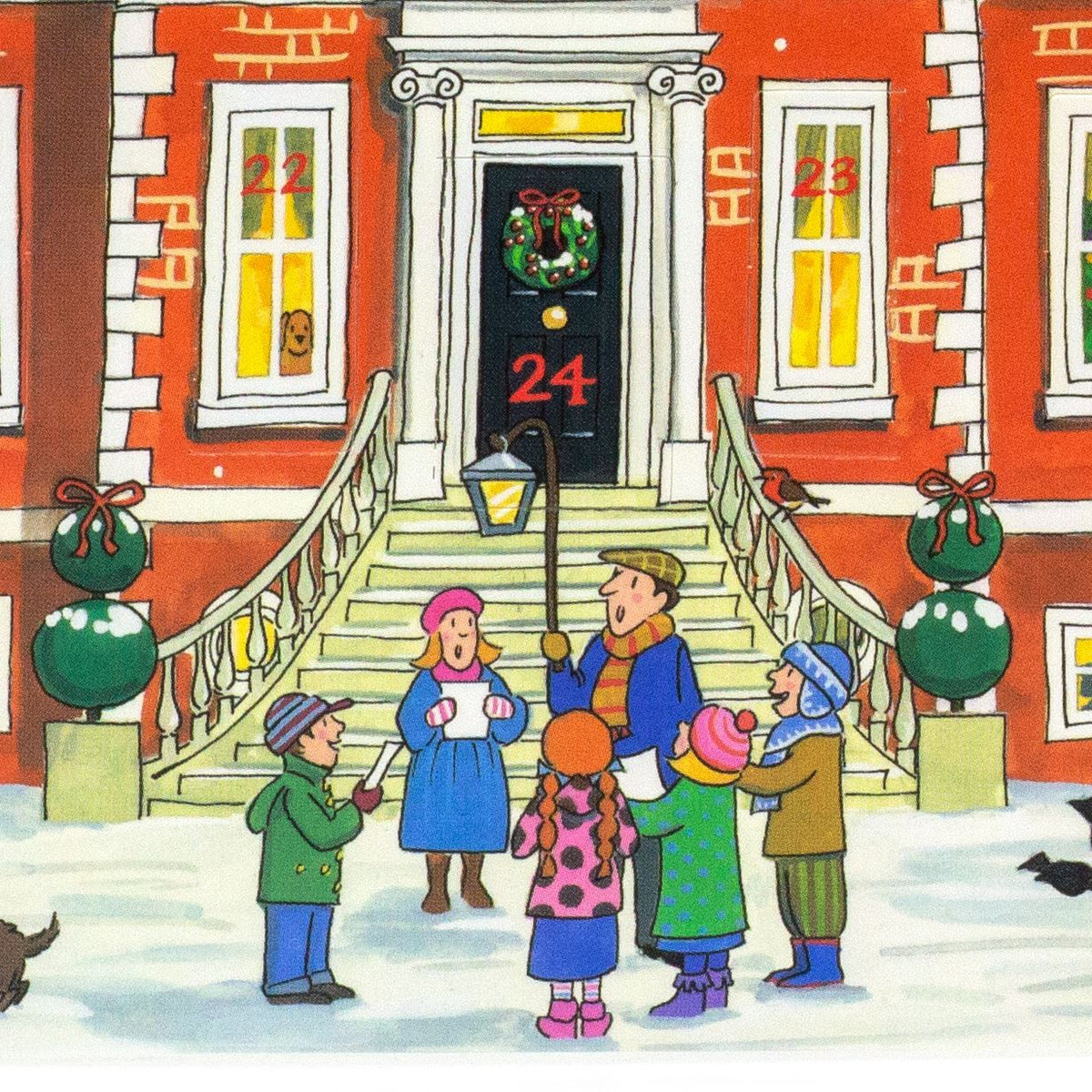 Country House Christmas - Christmas Advent Calendar Greetings Card & Envelope Advent Calendar - Tophatter Daily Deals