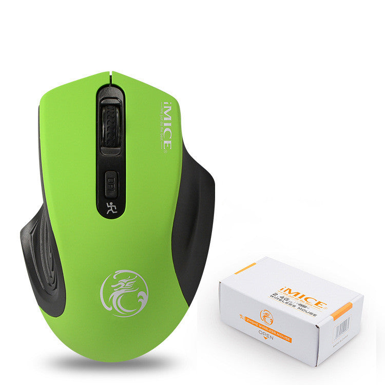 2.4G Wireless Silent Mouse Business Office Gift 4 Button Gaming Wireless Mouse Green 0 - Tophatter Daily Deals
