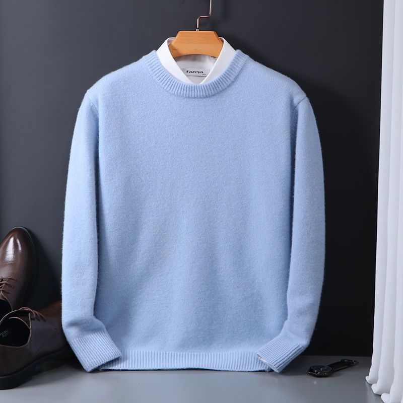 Soft Relaxed Men's Crewneck Sweater - Oversized Knit 3D Changing Face Moving Picture Frame - Tophatter Daily Deals