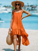Ruffled Scoop Neck Sleeveless Dress Casual Dresses - Tophatter Daily Deals