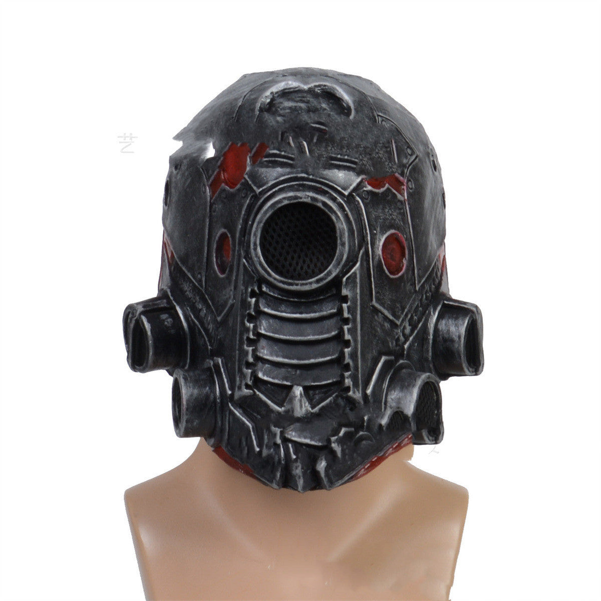 Cyberpunk Mask Helmet Black Latex Adult Halloween Cosplay 3D Changing Face Moving Picture Frame - Tophatter Daily Deals