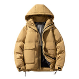 Oversized Unisex Hooded Jacket - Wide Puffer Duck Fill Cold 3D Changing Face Moving Picture Frame - Tophatter Daily Deals