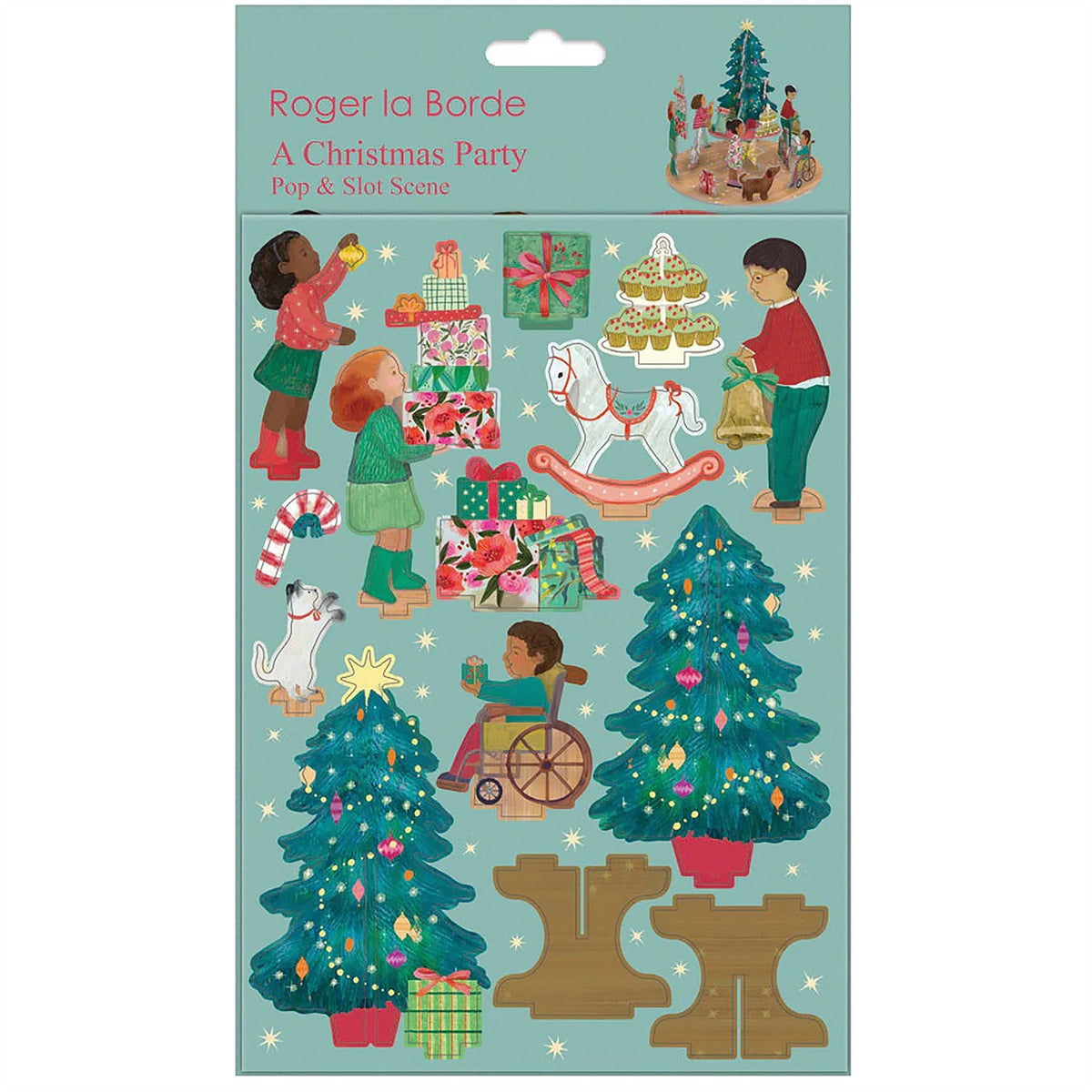 3D Pop & Slot A Christmas Party Scene | Festive Christmas Tree Diorama Set Ornament - Tophatter Daily Deals
