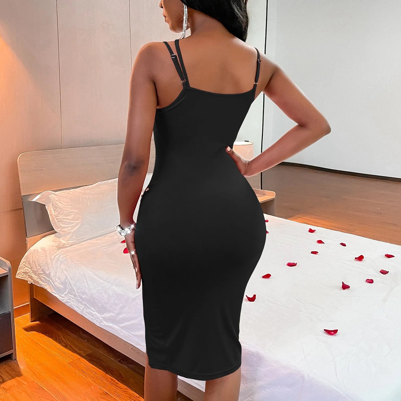 Spaghetti Strap Slit Dress Cocktail Dresses - Tophatter Daily Deals