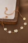 Gold Daisy Alloy Adjustable Bracelet Bracelets - Tophatter Daily Deals