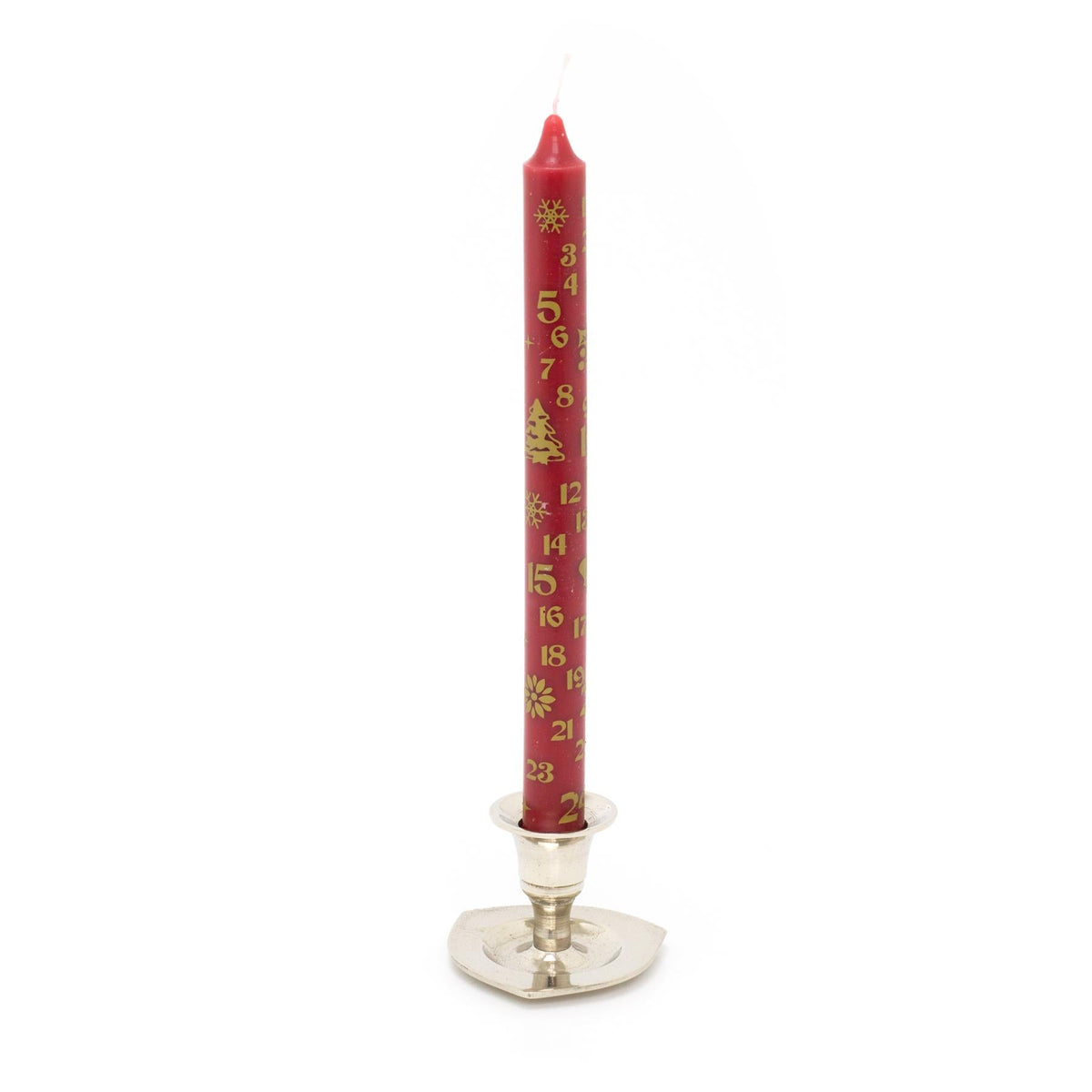 Traditional Christmas Advent Calendar Dinner Candle - Red Advent Candle Advent Candle - Tophatter Daily Deals