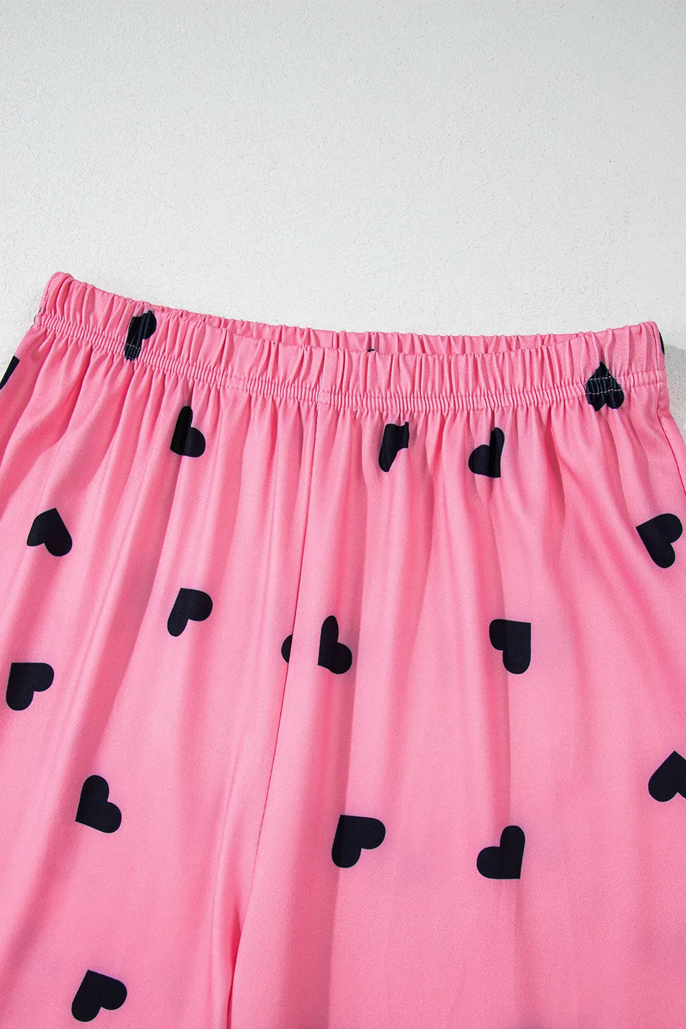 Pink Valentines Heart Print Tee and Pants Lounge Set Loungewear & Sleepwear/Sleepwear - Tophatter Daily Deals