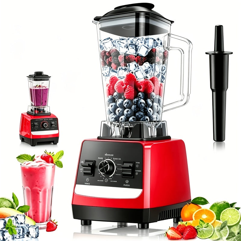 Professional Countertop Blender - 68 oz (2L) Jar Plus Grinder Cup, Variable Speed and Pulse, Red Kitchen Appliances - Tophatter Daily Deals