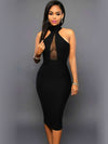 Cutout Grecian Neck Dress Black Cocktail Dresses - Tophatter Daily Deals