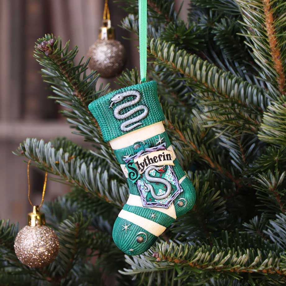 Harry Potter – Official Slytherin Stocking Hanging Ornament Hanging Ornament - Tophatter Daily Deals