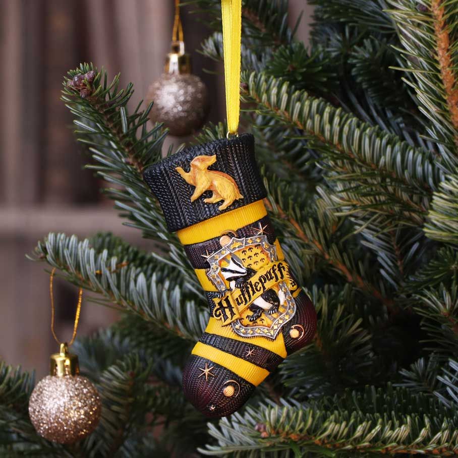 Harry Potter – Official Hufflepuff Stocking Hanging Ornament Hanging Ornament - Tophatter Daily Deals