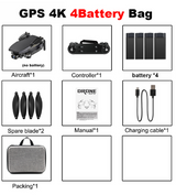 4K Aerial Camera New Product Remote Control Plane Black Four power 0 - Tophatter Daily Deals
