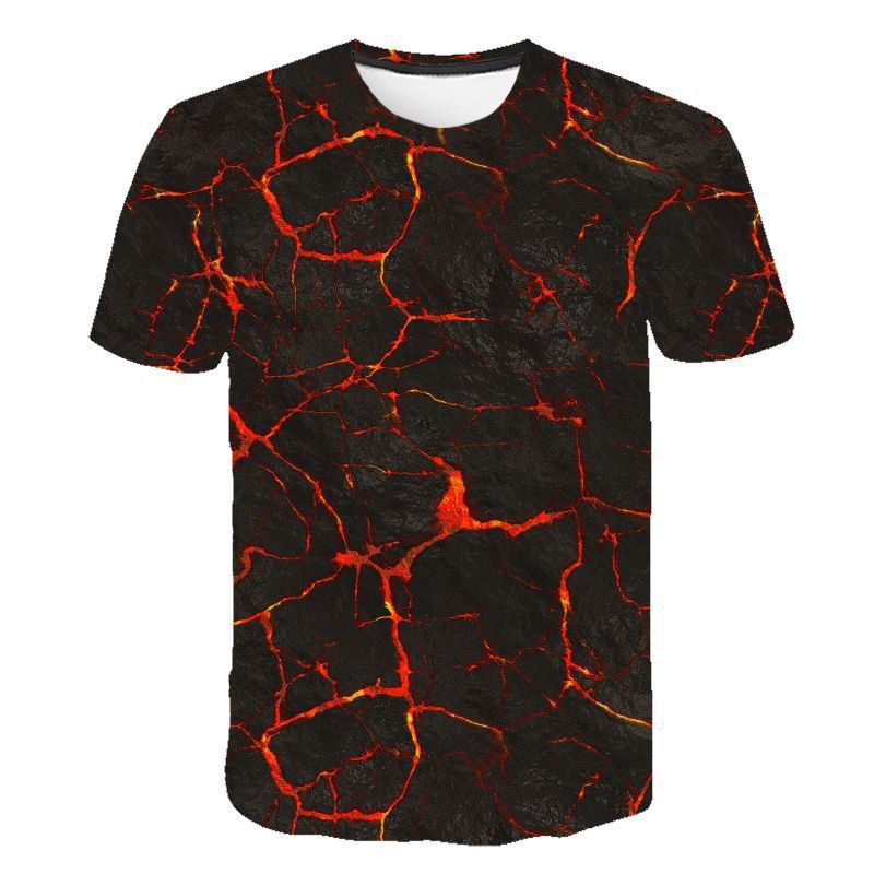 3D Digital Printing Burning Flame 3DT Shirt A 0 - Tophatter Daily Deals