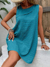 Asymmetrical Neck Sleeveless Dress Casual Dresses - Tophatter Daily Deals