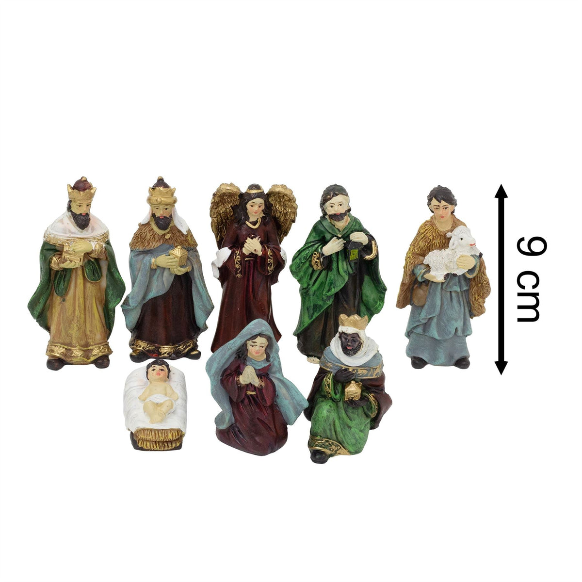 8-Piece Christmas Nativity Figurines | Traditional Holy Family Figures Set - 9cm Nativity Set - Tophatter Daily Deals