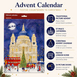 St Paul's Cathedral Traditional Picture Advent Calendar, Paper 24 Picture Doors Advent Calendar - Tophatter Daily Deals