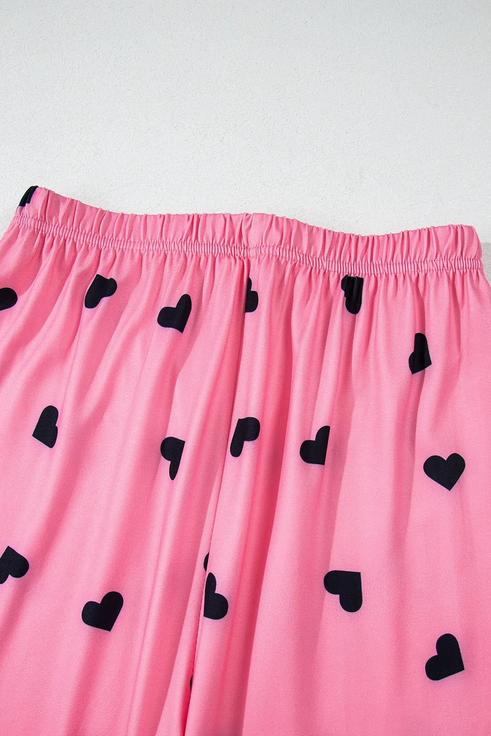 Pink Valentines Heart Print Tee and Pants Lounge Set Loungewear & Sleepwear/Sleepwear - Tophatter Daily Deals