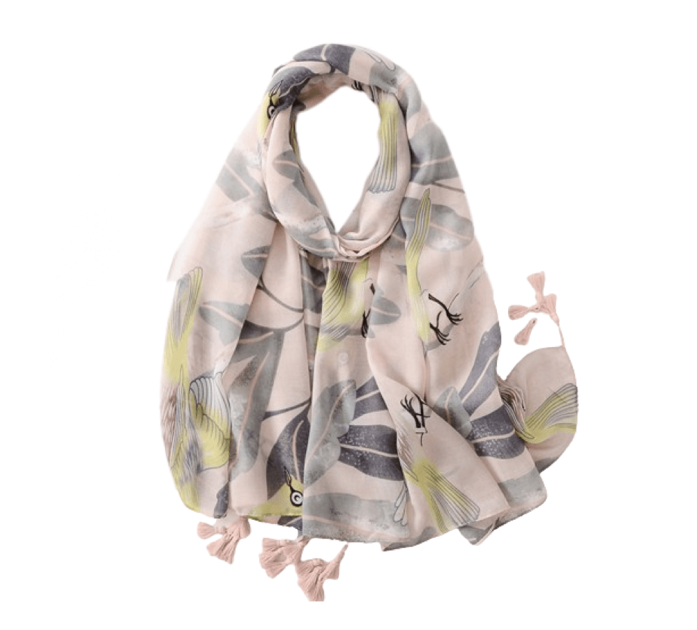 Light Pink Bird Scarf Multi Scarves - Tophatter Daily Deals