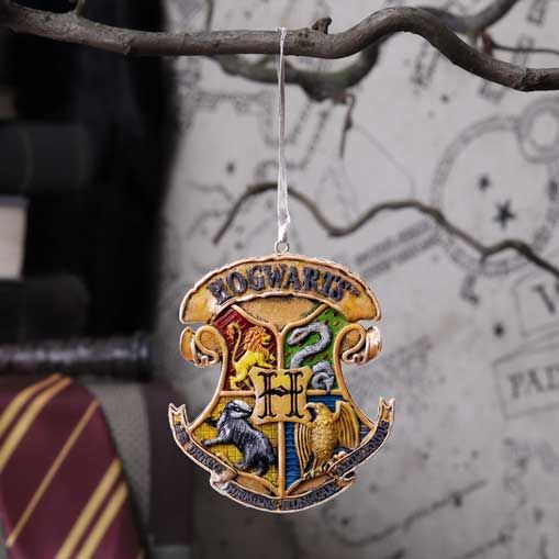 Harry Potter – Official Hogwarts Crest Hanging Ornament Hanging Ornament - Tophatter Daily Deals