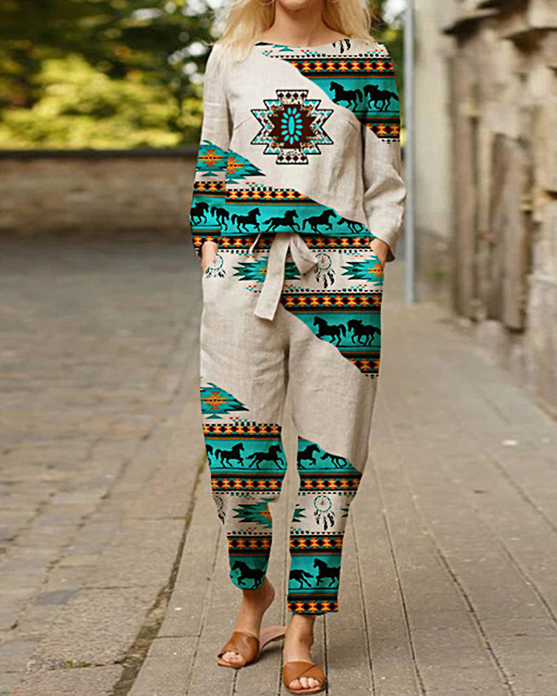 Two Piece Print Tracksuit PAT3 Two Pieces Sets - Tophatter Daily Deals
