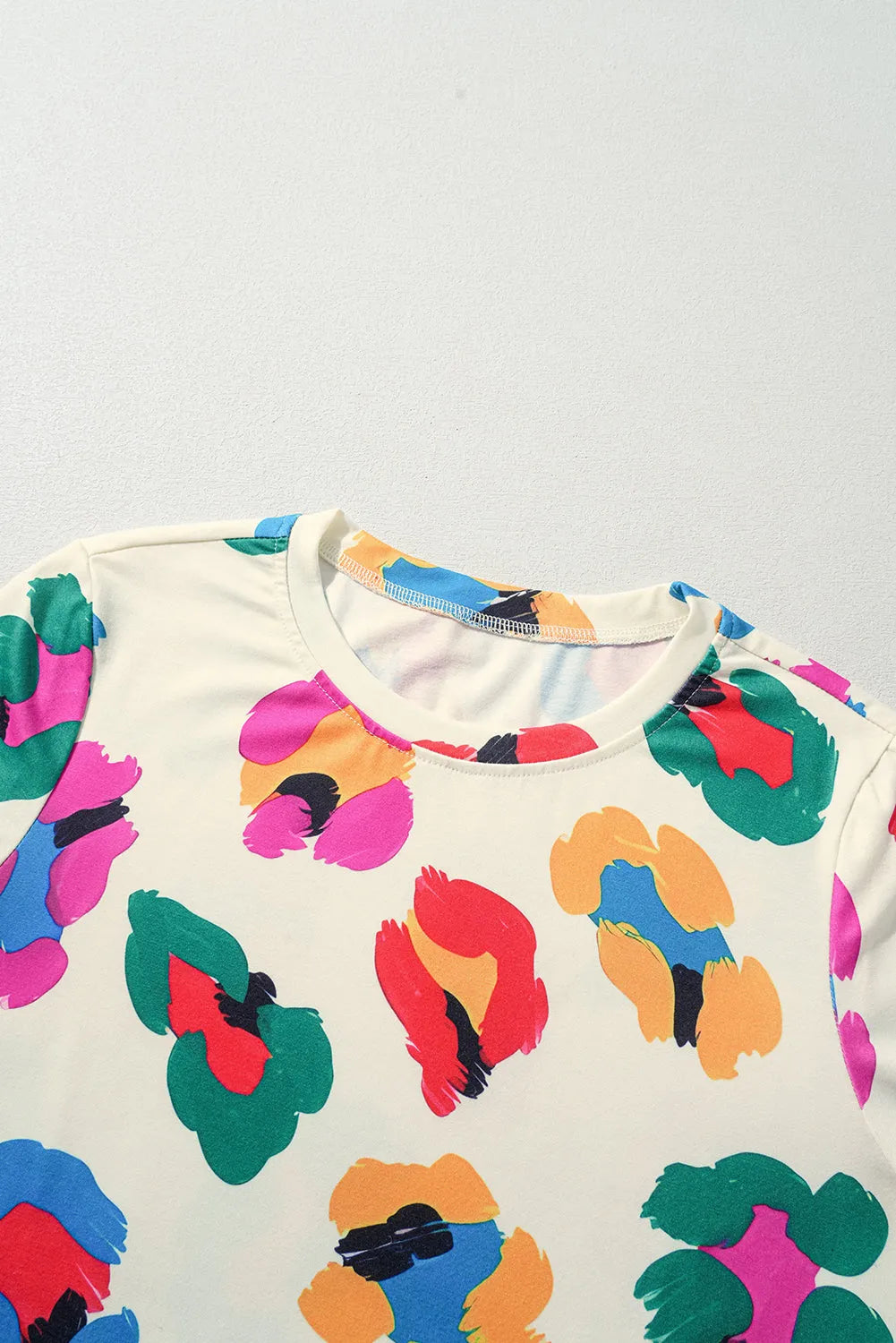 Apricot Leopard Print Long Sleeve Top and Skinny Pants Lounge Set Loungewear & Sleepwear/Loungewear - Tophatter Daily Deals