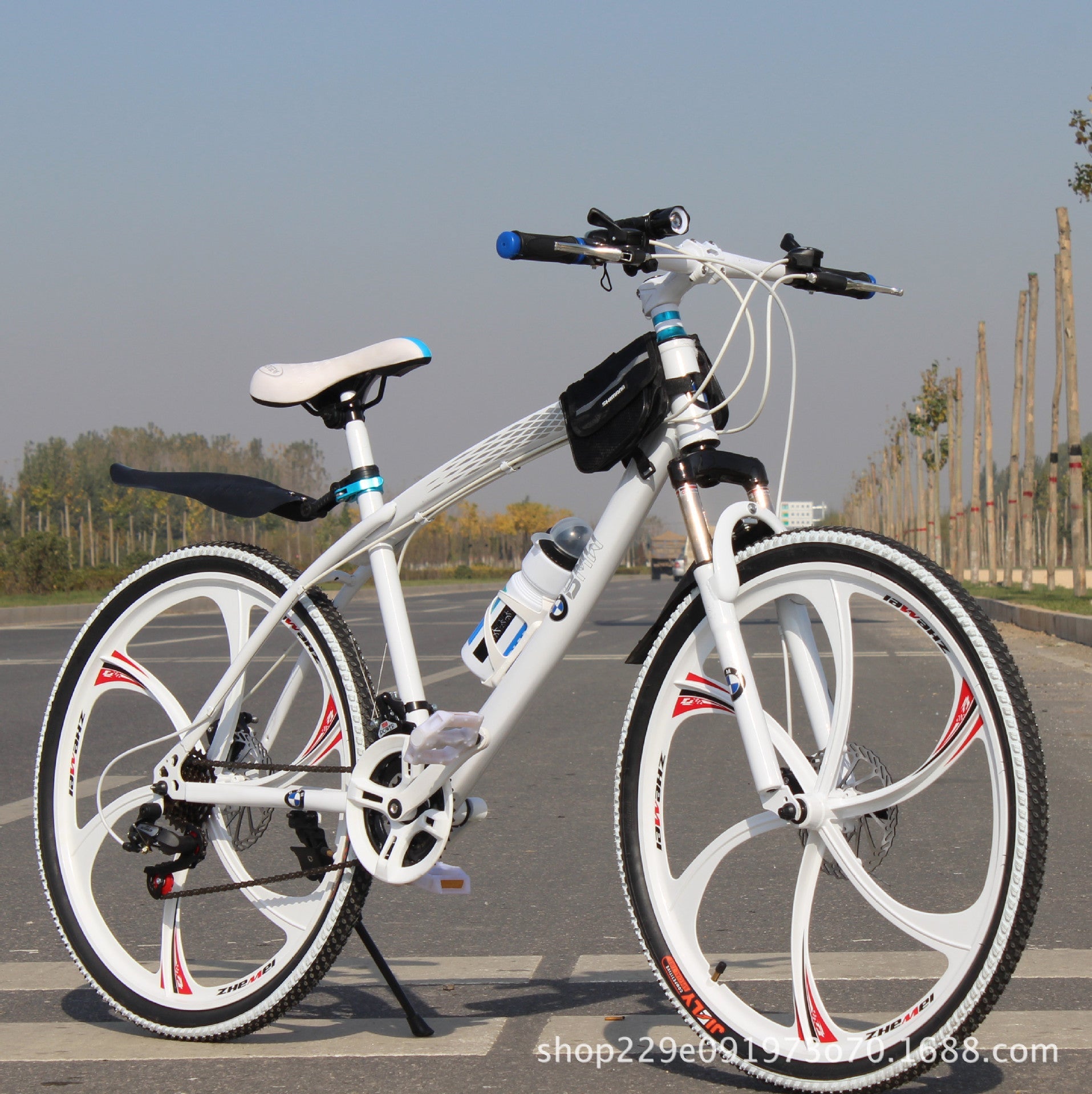 BMW Cross Country Mountain Bike Double Disc Brake 0 - Tophatter Daily Deals