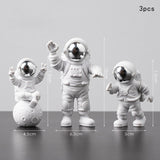 Astronaut Astronaut Series Birthday Gift Box Set Ornament Silver 3pcs set 0 - Tophatter Daily Deals
