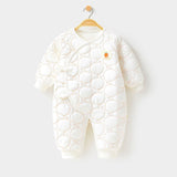 Baby Onesie Baby Warm Clip Cotton Thin Cotton Butterfly Clothes Ha Clothes Climbing Suit White 0 - Tophatter Daily Deals