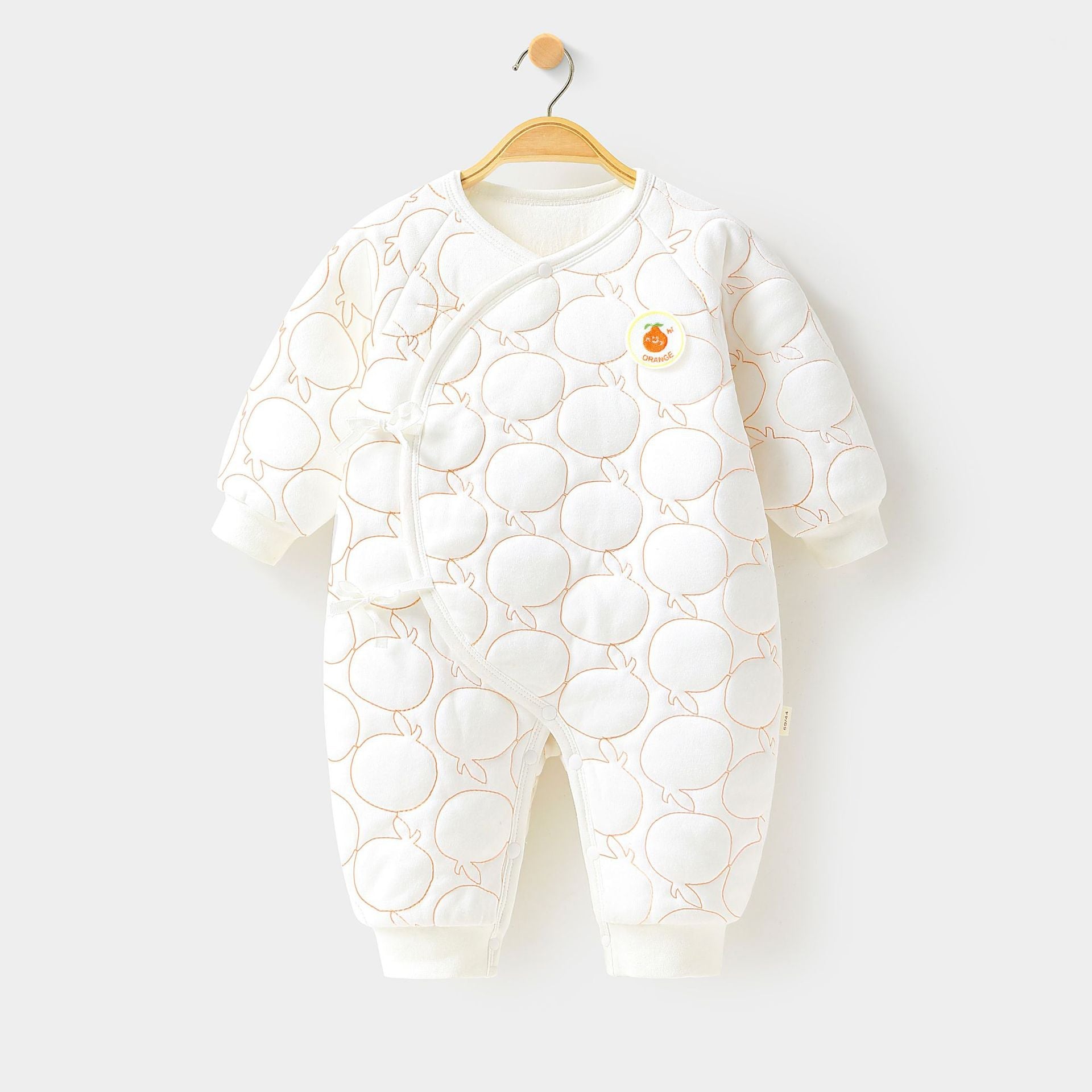 Baby Onesie Baby Warm Clip Cotton Thin Cotton Butterfly Clothes Ha Clothes Climbing Suit White 0 - Tophatter Daily Deals