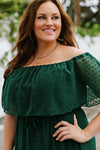 Plus Size Swiss Dot Off-Shoulder Tiered Dress Casual Dresses - Tophatter Daily Deals