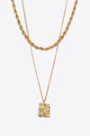 18K Gold Plated Double-Layered Twisted Pendant Necklace Gold One Size Necklaces - Tophatter Daily Deals