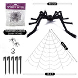 Spider Web Halloween Decoration Set With Large Spider 3D Changing Face Moving Picture Frame - Tophatter Daily Deals