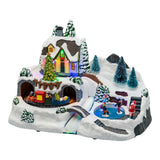 Enchanted Forest LED Christmas Scene | Light-up Village with Movement - 37cm LED Light - Tophatter Daily Deals