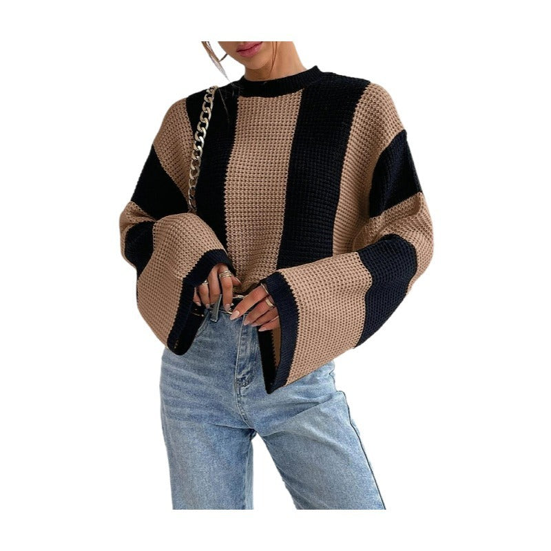 Oversized Women’s Knitted Sweater - Bell Sleeve, Chunky 3D Changing Face Moving Picture Frame - Tophatter Daily Deals