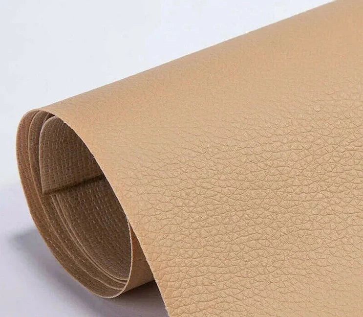 Leather Repair Patch Self Adhesive Cuttable Sofa Fix Khaki 8*55in(20*138cm) - Tophatter Daily Deals